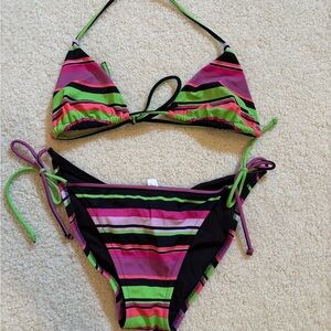 Victoria's Secret Black and Pink Bikini